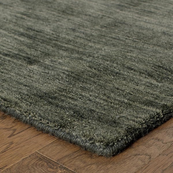 Aiden Charcoal/Charcoal 5 ft. X 8 ft. Solid Area Rug