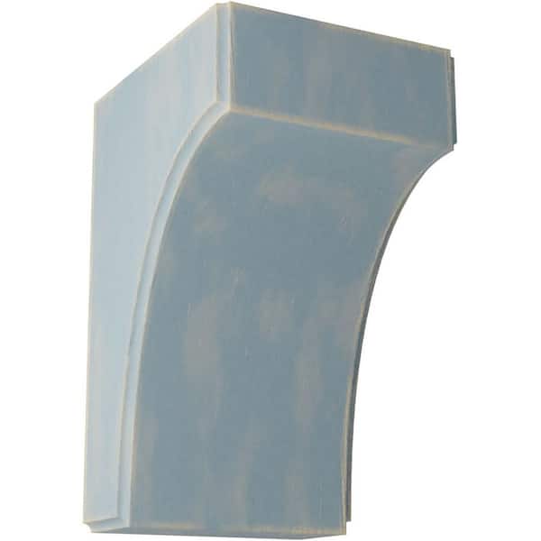 Ekena Millwork 3-1/2 in. x 6 in. x 4 in. Driftwood Blue Clarksville Wood Vintage Decor Bracket
