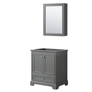 Deborah 29.25 in. Single Bathroom Vanity Cabinet Only with Medicine Cabinet in Dark Gray