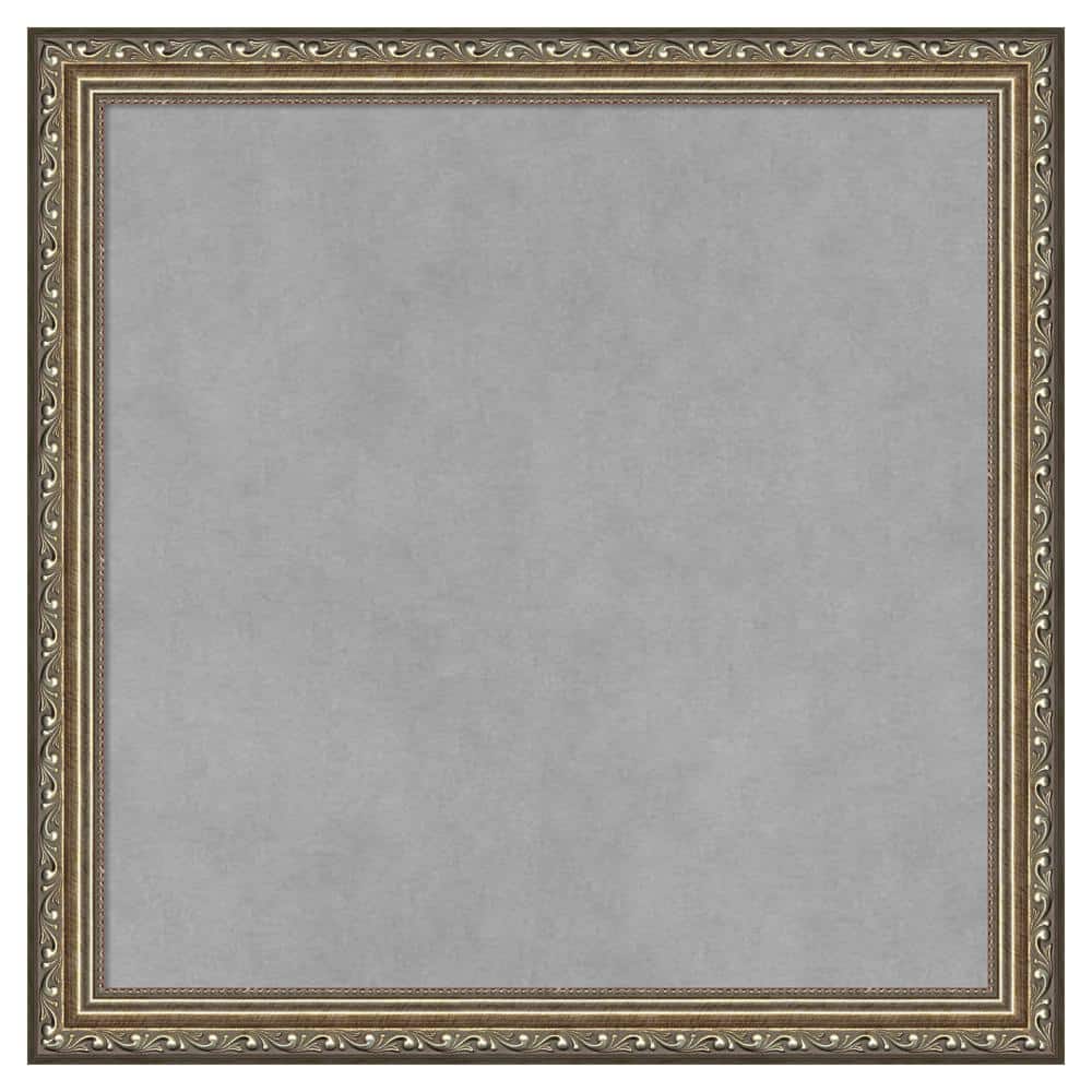 Parisian Silver Framed Grey Magnetic Memo Board 16x16