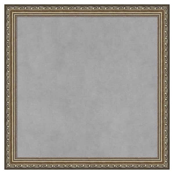 Amanti Art Parisian Silver 18 in. x 18 in. Framed Magnetic Board