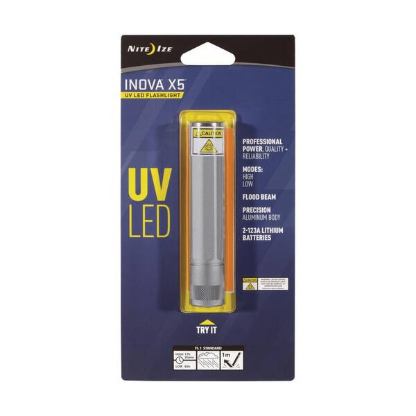 Nite Ize INOVA X5 UV LED Flashlight Titanium/Ultraviolet LED