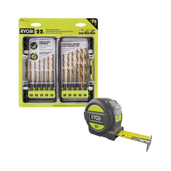 RYOBI Titanium Drill Bit Kit (22-Piece 