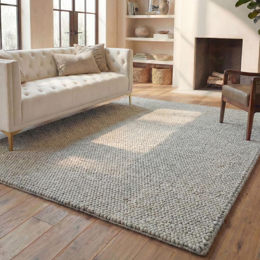 Natura 10 ft. x 10 ft. Square Silver Gradient Area Rug price history on PriceWatchPro