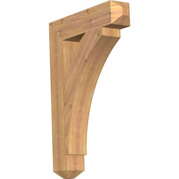 Ekena Millwork 5.5 in. x 40 in. x 28 in. Western Red Cedar Thorton Craftsman Smooth Bracket