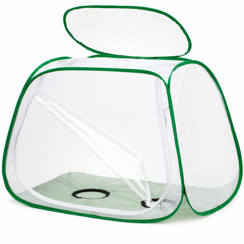 White Polyester Outdoor Insect Butterfly Habitat with Rainproof Roof Drainage Bottom Mesh Large Zipper Window price history on PriceWatchPro