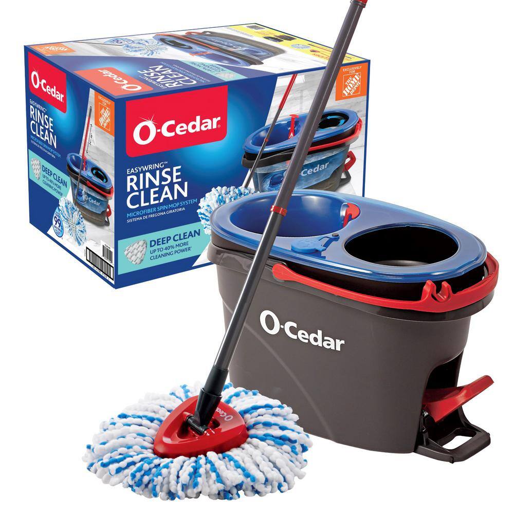 Set 5 Teste Mocio Ricambio Per O-Cedar EasyWring: Testine In Microfibra, Manico Acciaio, Spazzola E Base - Pulisci Tutta La Casa (Pavimenti Legno, Piastrelle)