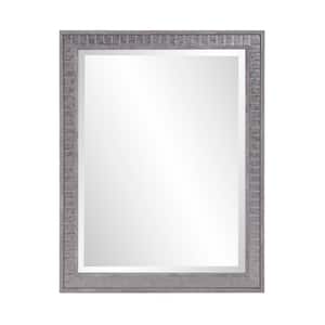 27.5 in. x 21.5 in. Classic Rectangular Framed Polystyrene Gray Wall Mirror