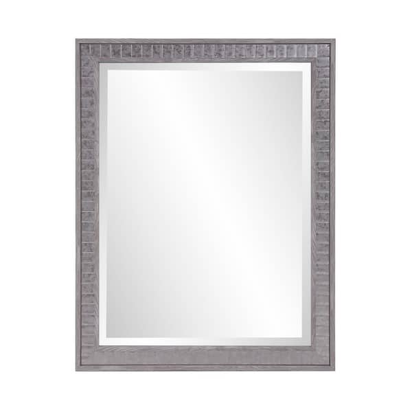 Marley Forrest 27.5 in. x 21.5 in. Classic Rectangular Framed Polystyrene Gray Wall Mirror