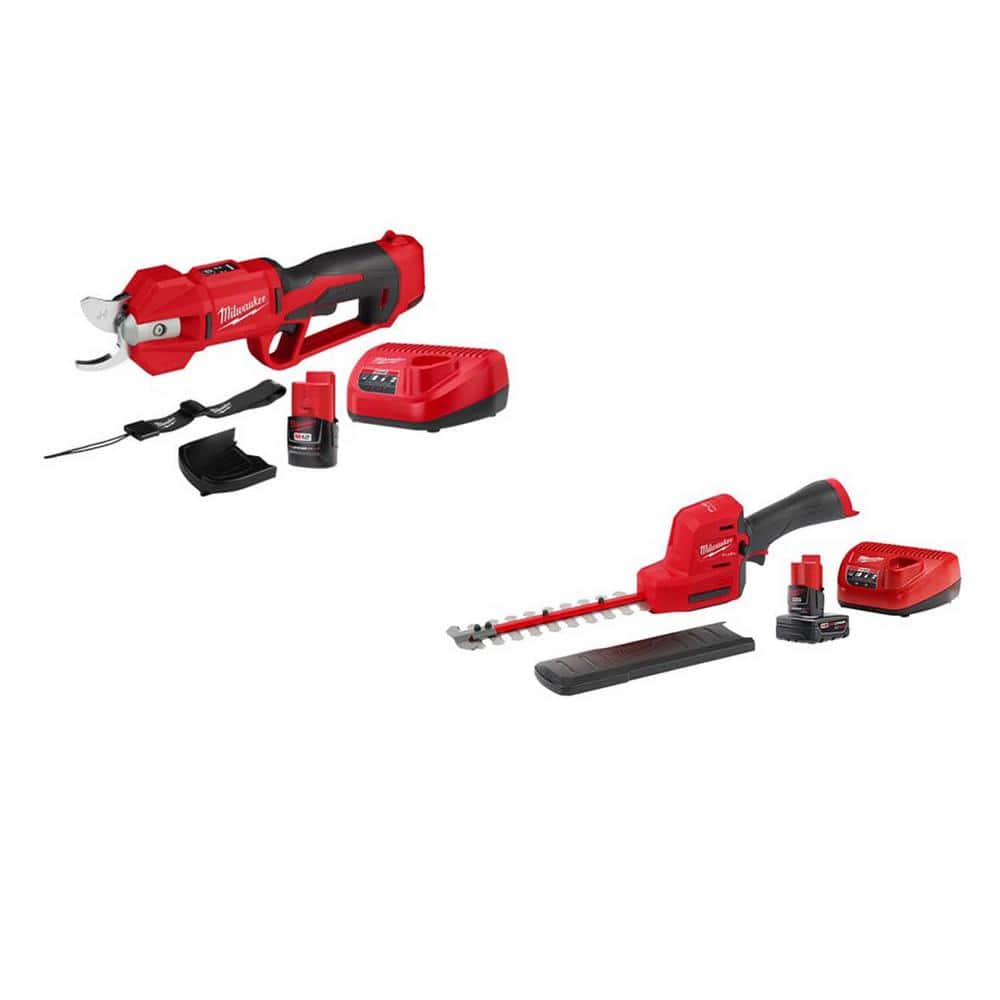M12 FUEL 12V Brushless Cordless Brushless Cordless Pruner w/M12 8 in. Hedge Trimmer, 4.0 Ah & 2.0 Ah Battery, Charger price history on PriceWatchPro