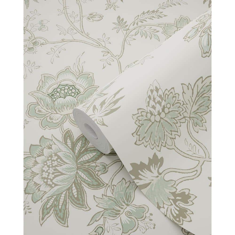 Juliet Neutral Jacobean Floral Non-Woven Wallpaper, 20.9" x 33'