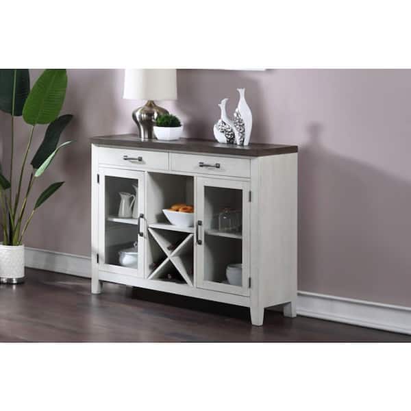 New Classic Furniture Richland White Wood 52 in. Sideboard