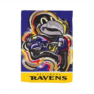 12.5 in. x 18 in. Baltimore Ravens Justin Patten Artwork Mascot Garden Flag