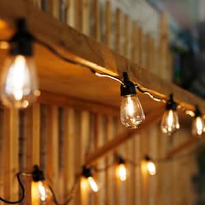 Outdoor 48 ft. 24-Light Solar Powered Edison Bulb LED String Light