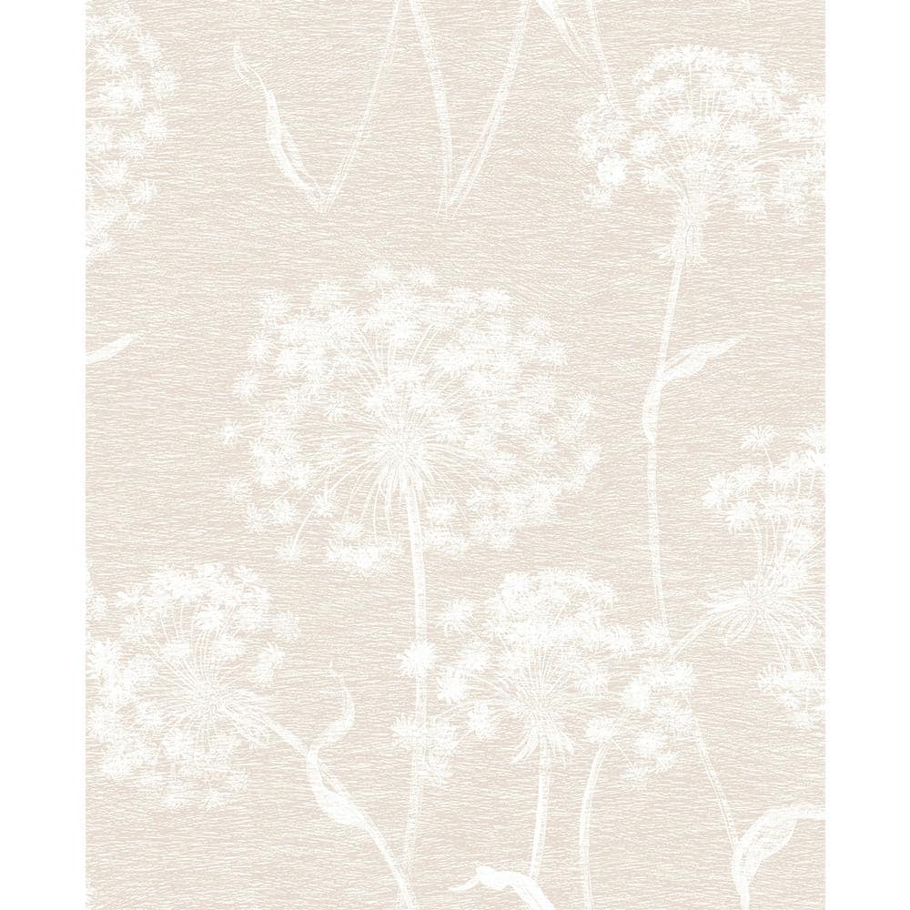 Carolyn Cream Dandelion Light Green Wallpaper Sample