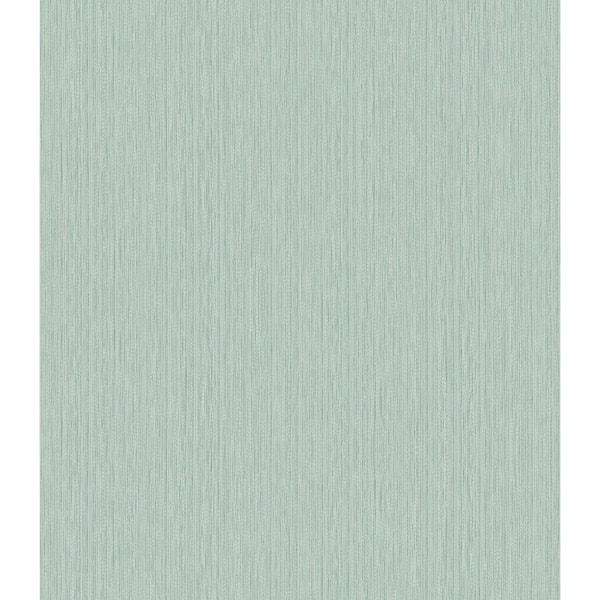 CASA MIA Textile Effect Vertical Green Aqua Paper Non-Pasted Strippable Wallpaper Roll (Cover 56.05 sq. ft.)