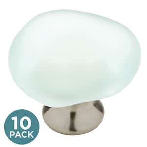 Seaglass 1-1/2 in. (38 mm) Aqua Cabinet Knob (10-Pack)