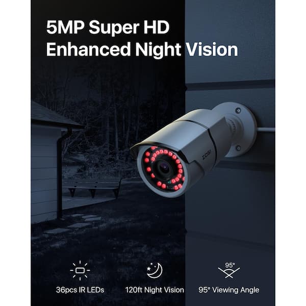 5mp poe store security camera system