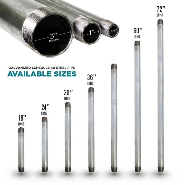 3/4 in. x 72 in. Galvanized Steel Pipe 3/4 in. x 72 in. Galvanized Steel Pipe