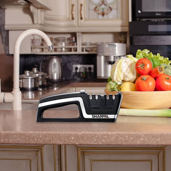 Knife Sharpener 4 Stage Pro Ceramic Tungsten Kitchen Scissors Sharpening  Tool