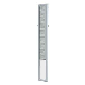 White Cordless Add On Enclosed Aluminum Blinds with 1/2 in. Slats for 7 in. Wide x 64 in. Length Side Light Door Windows