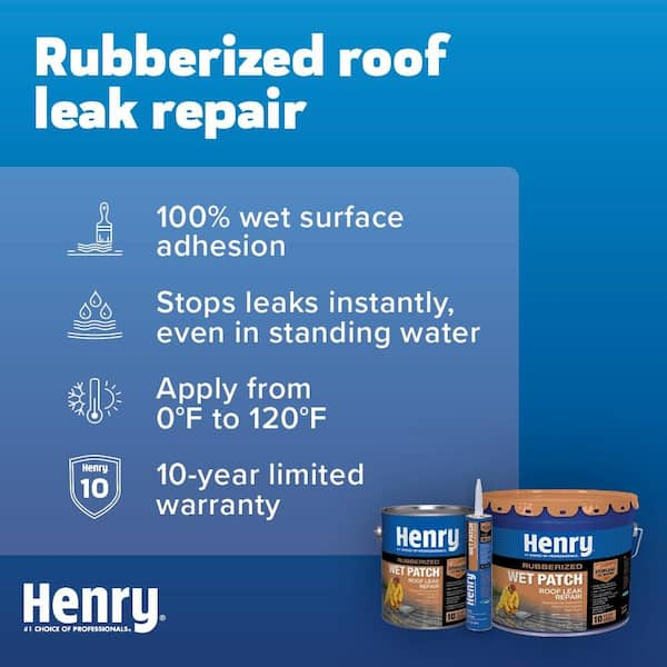 208R Rubberized Wet Patch Black Roof Leak Repair Sealant 0.90 gal.