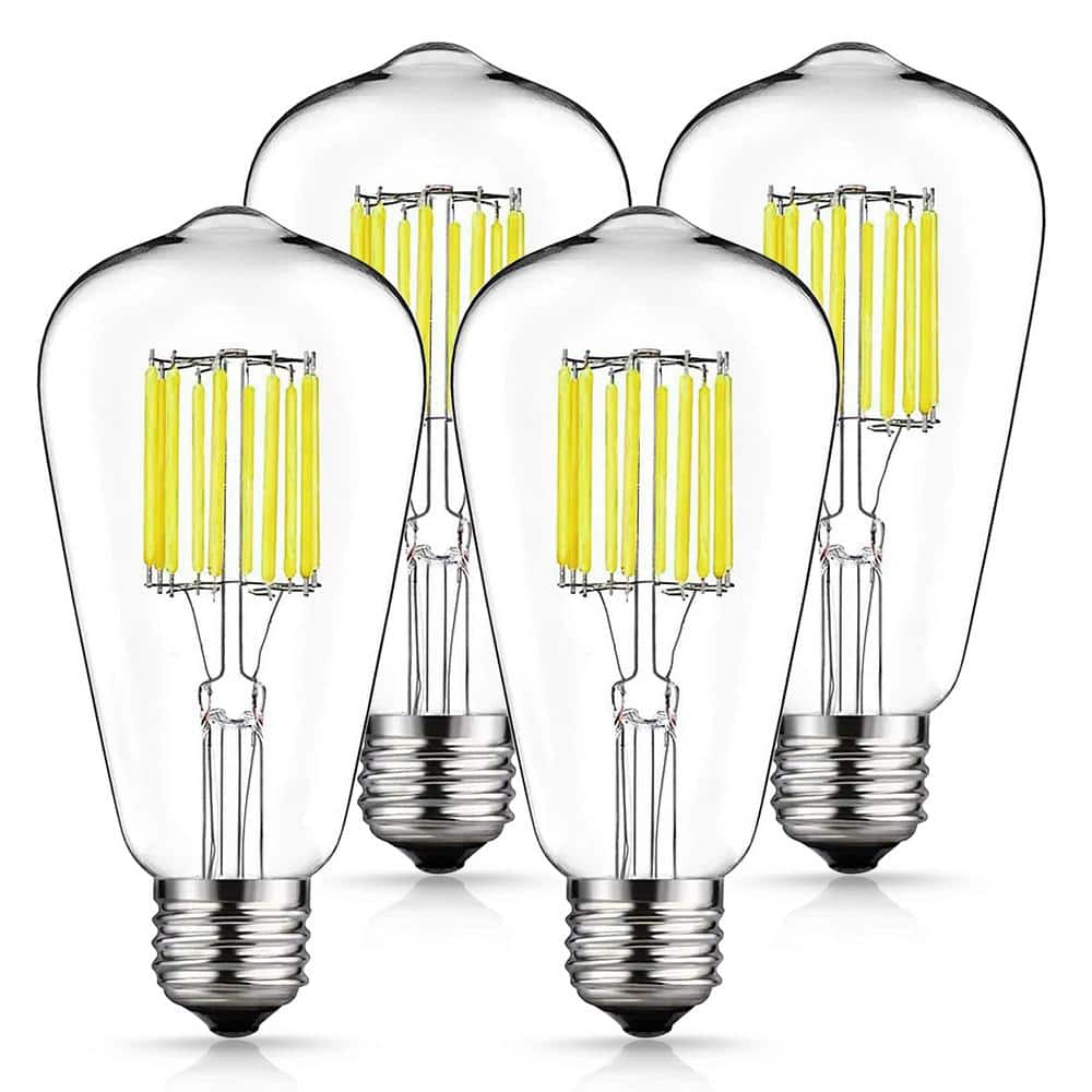 ST64 E26 Medium Base 80 Watt Equivalent Vintage LED Edison Filament Light Bulb in Neutral White (4-Pack) price history on PriceWatchPro