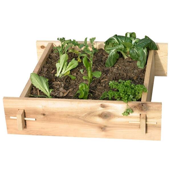 Unbranded 3 Ft. x 3 Ft. Shaker Style Raised Garden Bed Gardening Bed-DISCONTINUED