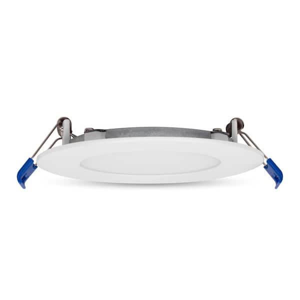 4 in. Ultra Slim Smooth Integrated LED Recessed Downlight, Selectable Lumen, 5 CCT Selectable 2700K-5000K, Dimmable
