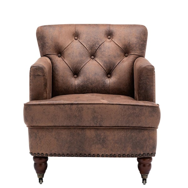 Unbranded Modern style guest PU leather club chair, Brown