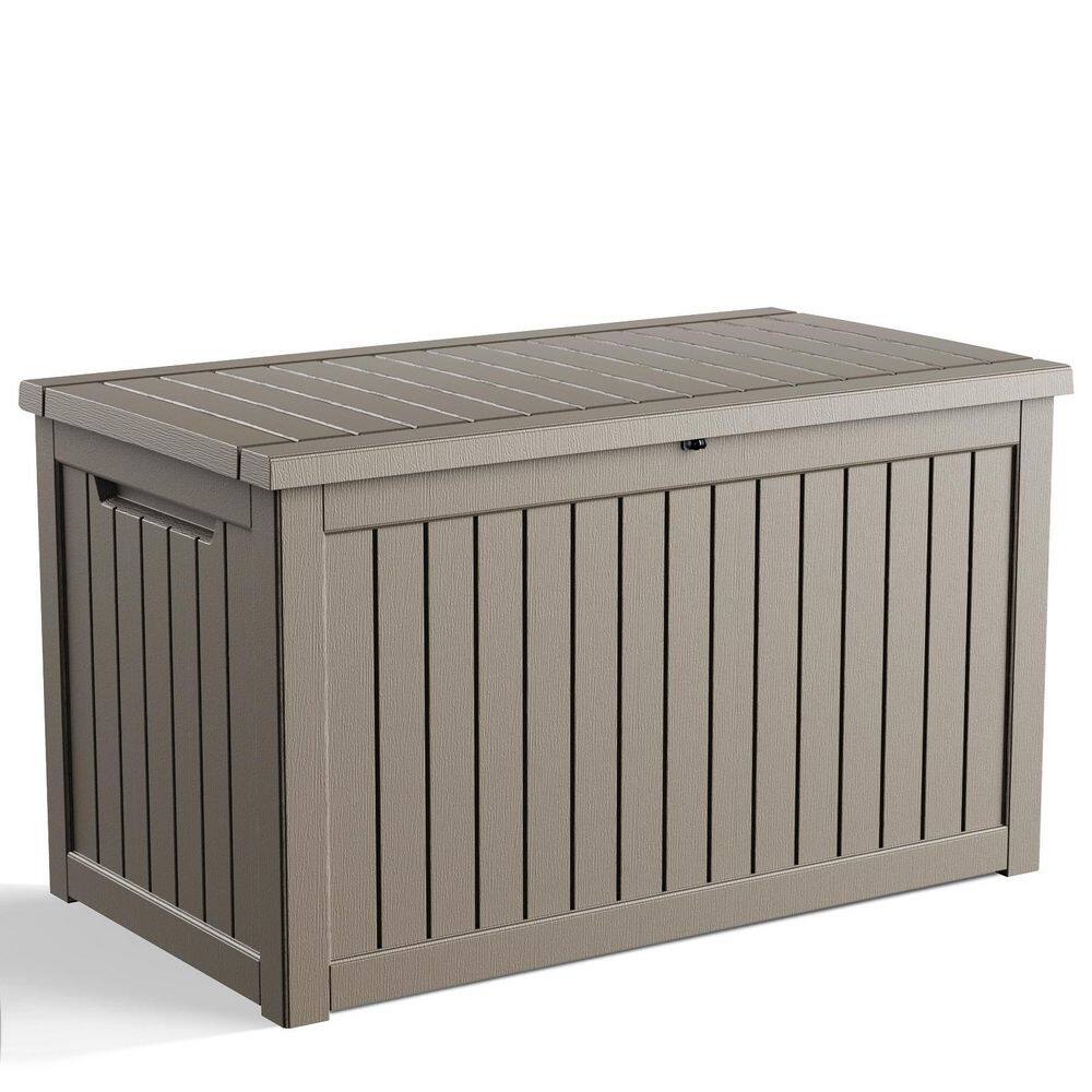 230 gal. Brown Waterproof Resin Deck Box for Patio Cushions, Gardening Tools, Accessories price history on PriceWatchPro
