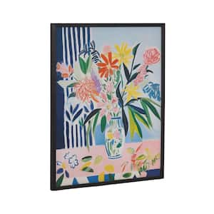 Gallery Cheerful Maximalist Flower Vase by the Creative Bunch Studio Black Framed Art Print 16 in. x 20 in.