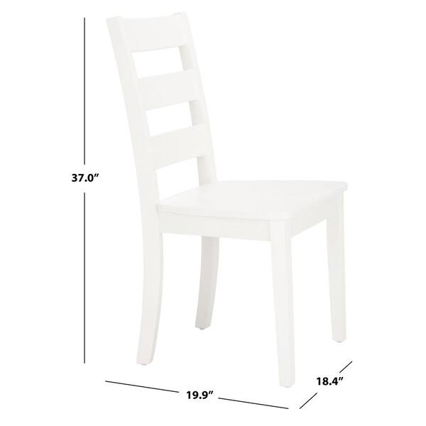 SAFAVIEH Silio White Ladder Back Dining Chair Set of 2 DCH9213B