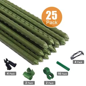 5/16 in. Dia x 2 ft. H Plastic Coated Garden Stake of Climbing Plants, DIY 4 ft. 6 ft. 8 ft. Climbing Trellis (25-Piece)