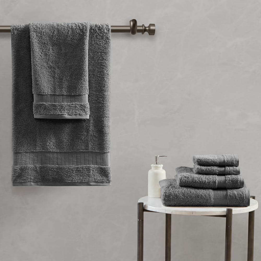 Luxurious Egyptian Cotton 6-Piece Towel Set in Gray
