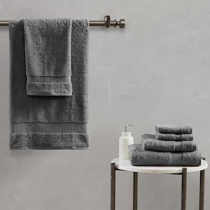 Luce 6-Piece Charcoal 100% Egyptian Cotton Bath Towel Set