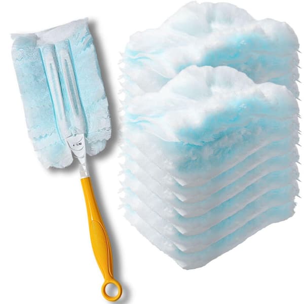 Blue Static Duster Refills with Disposable Replacement Heads for Electronics Furniture Blinds and Ceiling Fans (18-Pack)