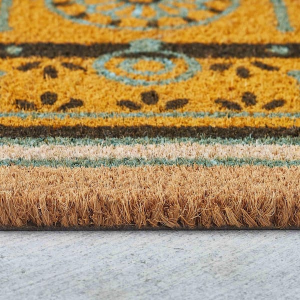 Fancy Doors 18 in. x 30 in. Coir Indoor/Outdoor Door Mat Multi-Colored