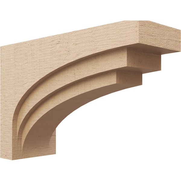 Ekena Millwork 10 in. x 20 in. x 30 in. Classic Rockford Rough Cedar Woodgrain TimberThane Corbel, Primed Tan