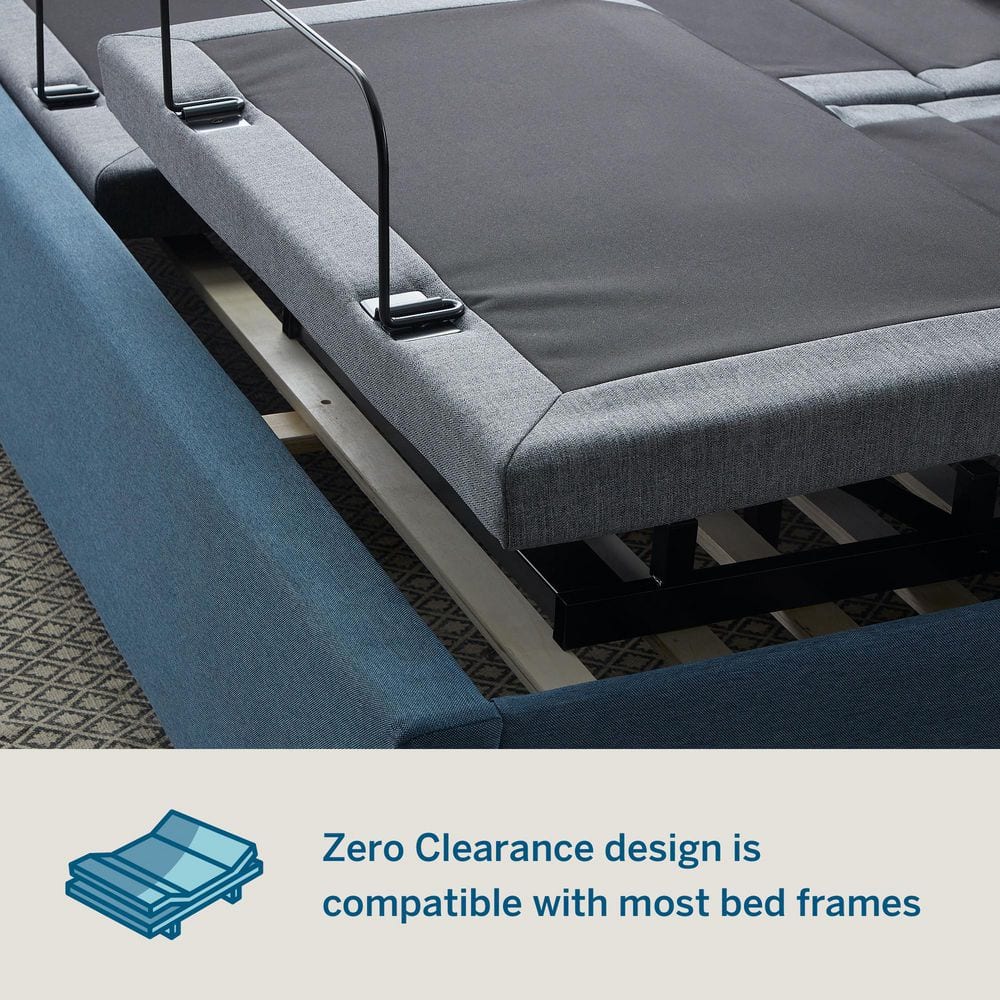 Black Twin XL Adjustable Bed Frame Base with Wireless Remote and Smart App - thumbnail 10