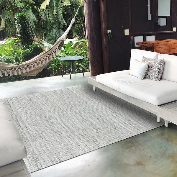 Atlantic 2x3 Area Rug Silver Yarn Rectangle Medium Pile Heathered Pattern Rugs for Living Room Dining Room Bedroom
