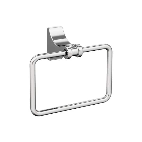Amerock Davenport 5-1/4 in. (133 mm) L Towel Ring in Chrome