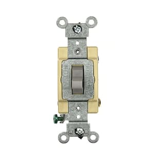 20 Amp Commercial Grade 4-Way Back Wired Toggle Switch, Gray