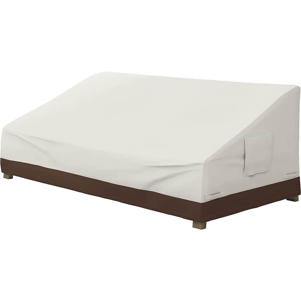 38 in. D x 78 in. W x 29 in. H White Utility Sofa Outdoor Patio Cover Deep 