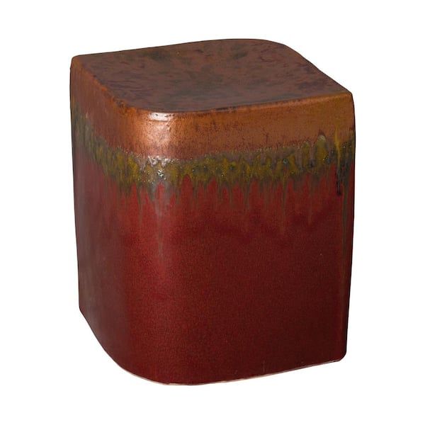 Emissary Aero Pomegranate Ceramic 18 in. Garden Stool