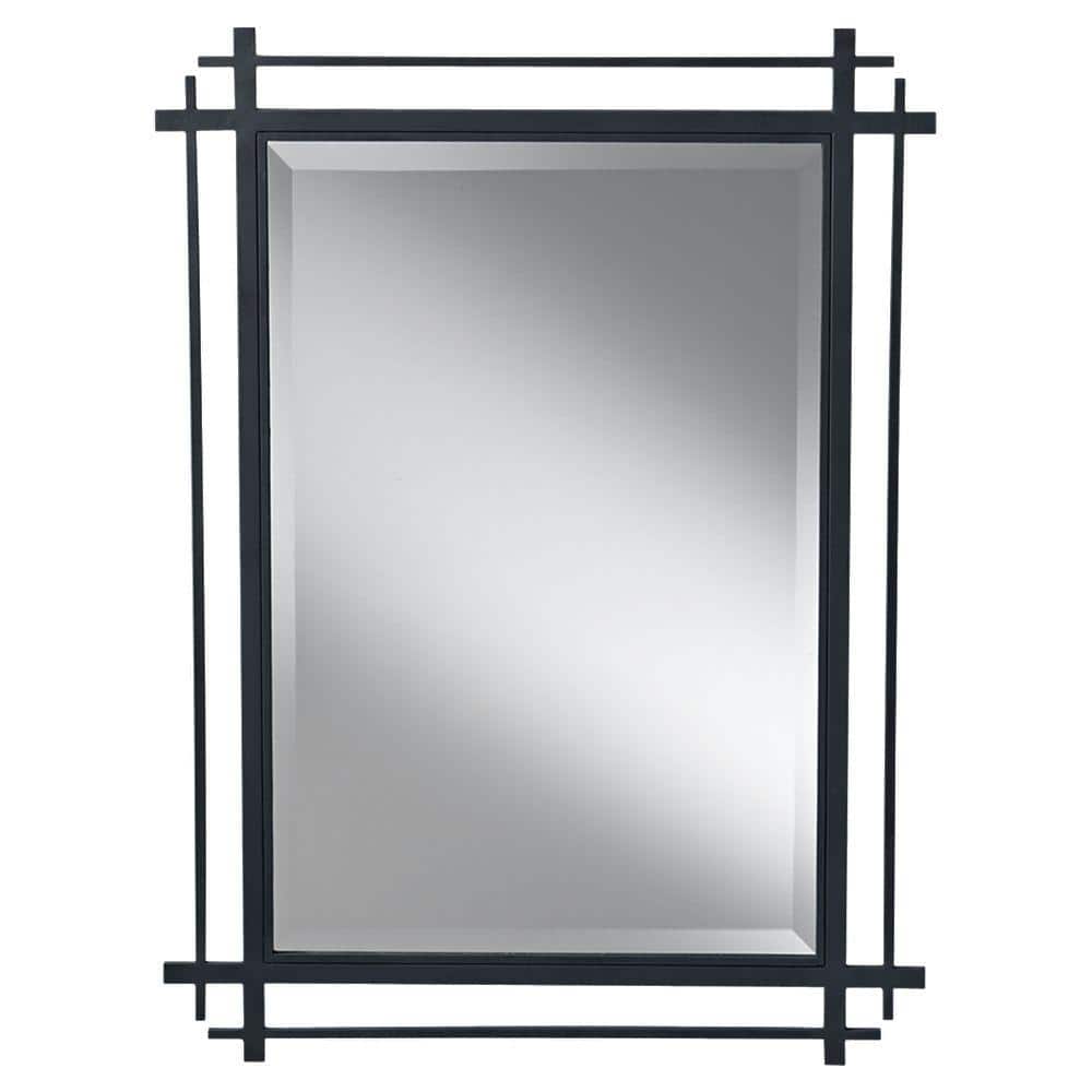 Feiss MR1107AF Ethan 37  x 27 1/5  Mirror in Antique Forged Iron Finish
