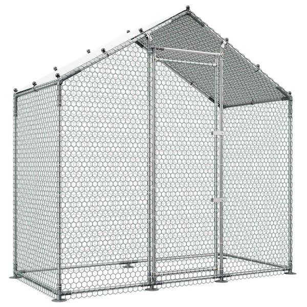 VEVOR Large Metal Chicken Coop, 6.6 x 3.3 x 6.6 ft. Walk-in