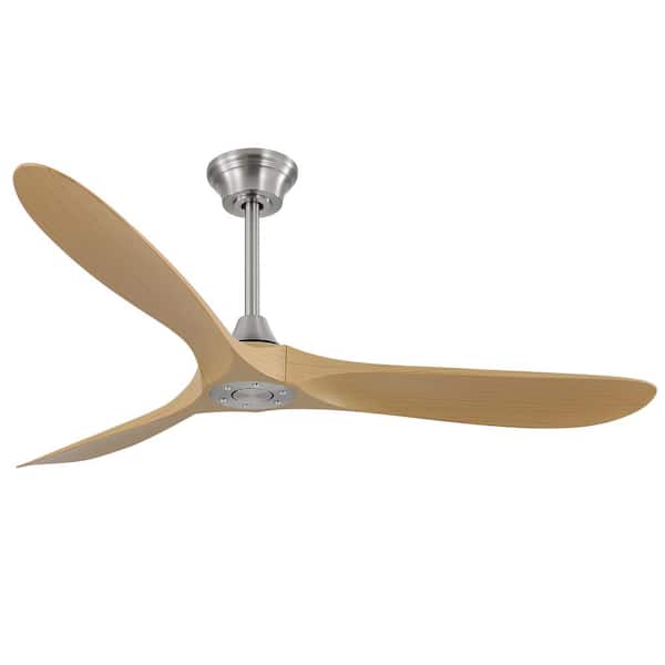 Sunpez 60 in. Indoor/Outdoor Nickel Ceiling Fan with Remote and APP Control, Without Light