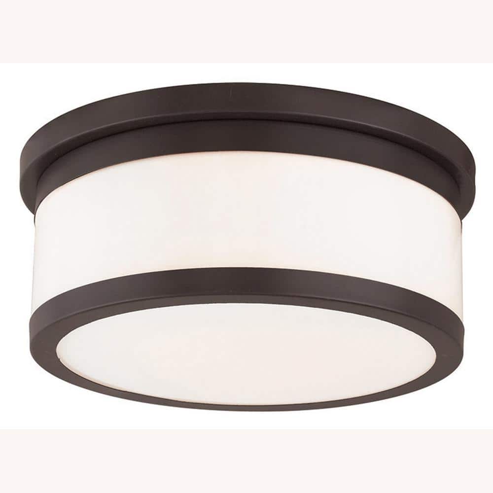 Stafford 3 Light Bronze Flush Mount