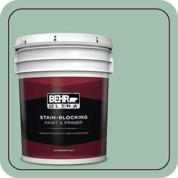 BEHR ULTRA 5 gal. #MQ6-13 Spring Reflection Flat Exterior Paint & Primer